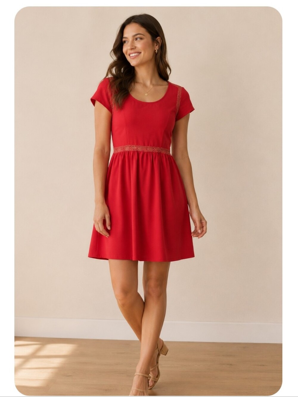 Pins And Needles Womens Urban Outfitters Mini Dress Short Sleeve Boho